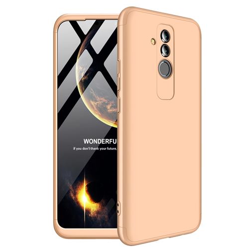Coque en TPU détachable 3-pièces matte rigide or pour votre Huawei Mate 20 Lite