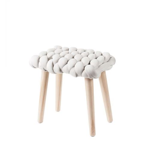 BOBOCHIC Pouf en tissu HEAN Beige