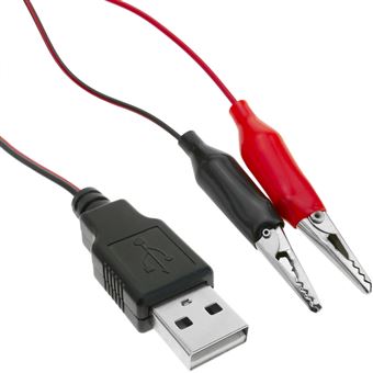 Acheter Pinces de Test Crocodile, pince vers connecteur USB mâle femelle,  adaptateur de fil d'extension d'alimentation électrique Crocodile 60cm