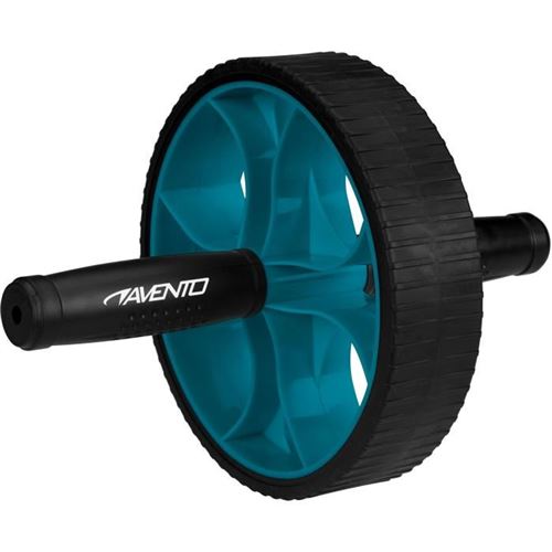 Avento roue abdominale 17 cm caoutchouc noir/bleu