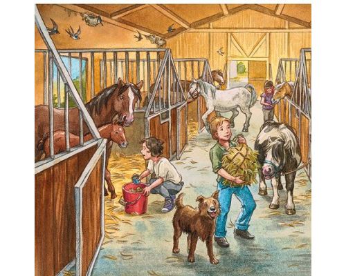 Puzzle 49 Pièces : 3 Puzzles - Bienvenue Au Centre Équestre, Ravensburger