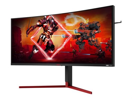 AOC Gaming AG353UCG - AGON Series - LED-monitor - gebogen - 35 - 3440 x 1440 WQHD @ 200 Hz - 1000 cd/m² - 2500:1 - 2 ms - HDMI, 2xDisplayPort - luidsprekers - zwart, rood