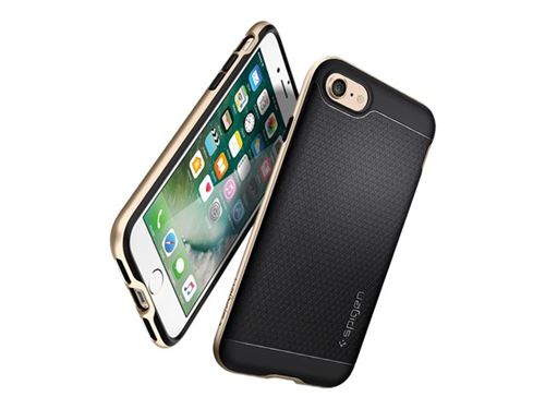 Spigen Neo Hybrid Series - Coque de protection pour téléphone portable - polycarbonate, polyuréthanne thermoplastique (TPU) - champagne - pour Apple iPhone 7