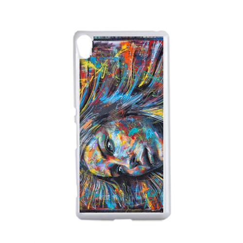 Coque Visage En Couleur Compatible Sony Xperia X Transparent