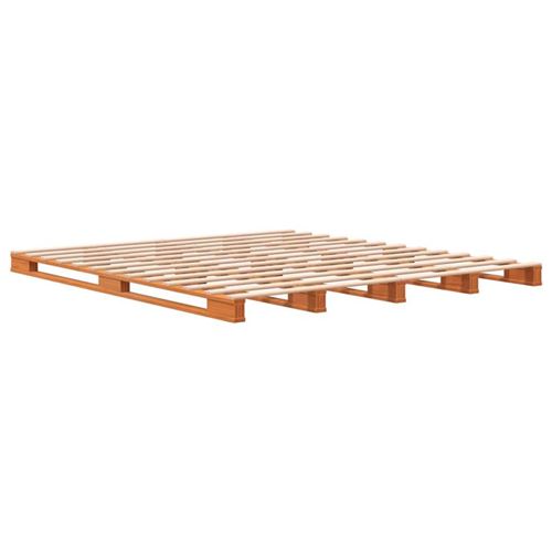 vidaXL Lit de palette cire marron 180x200 cm bois de pin massif