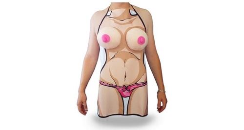 Tablier humoristique grosse poitrine drole marrant barbecue sexy