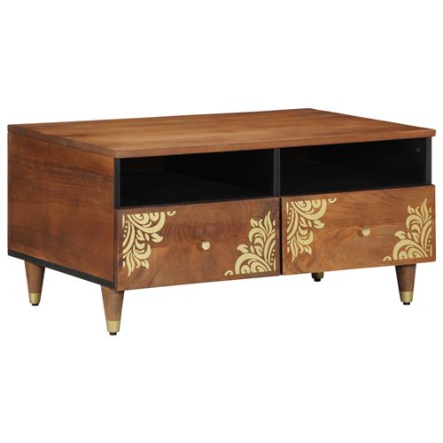 Vidaxl Table Basse 80X54x40 Cm En Bois De Manguier - Image 2