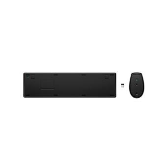 HP 655 - Ensemble clavier et souris - 100% - full size - sans fil - 2.4 GHz - Français - noir - Smart Buy - 1