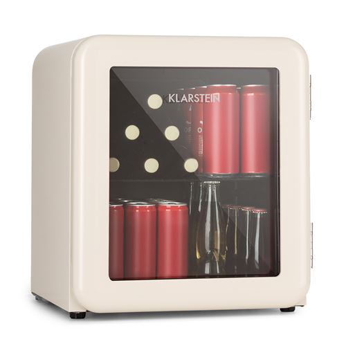 Klarstein Réfrigérateur À Boissons Poplife 48 L 0-10°C Design Rétro Mini Bar Mini Frigo Crème