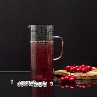 Coloch Lot De 2 Pichets à Eau En Plastique Transparent Fin Avec