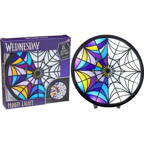 Lampe Vitrail - Wednesday - Violet, bleu et jaune