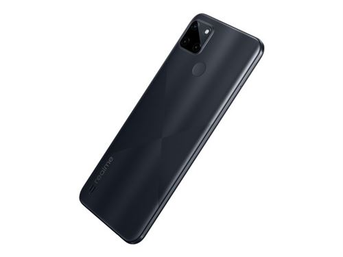 Realme C21Y - 4G smartphone - double SIM - RAM 3 Go / Mémoire interne 32 Go - microSD slot - Écran LCD - 6.5 - 1600 x 720 pixels - 3 x caméras arrière 13 MP, 2 MP, 2 MP - front camera 5 MP - noir croix