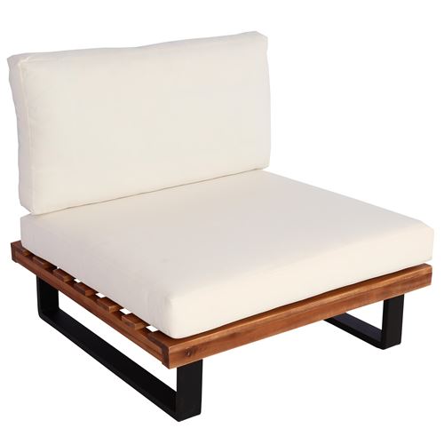 Mendler Blanc Fauteuil Lounge De Jardin - Image 3
