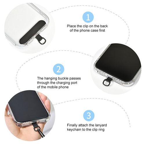 Dragonne Pour Téléphone Portable - Lanière De Sécurité En PVC - Plusieurs Couleurs (Modèle Sur Photo)