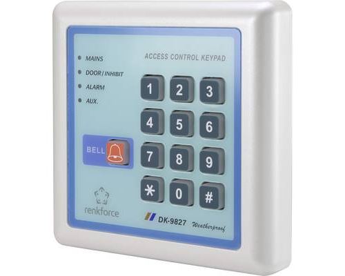 Renkforce 1582598 Digitales Codeschloss Oberflächenmontage Set 12V IP65 mit beleuchteter Tastatur