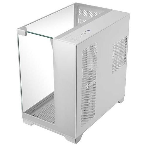 Mars Gaming MC-VISION, Caja Gaming ATX, Triple Cristal Templado Continuo Sin Marco, Estructura Doble Cámara, Compatible con Placas Base de Conector Inverso, Soporte Total Refrigeración Líquida,