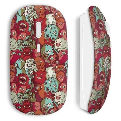MANIACASE Souris Sans Fil Monsters Animals ()