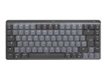 Logitech Master Series MX Mechanical Mini - Clavier - rétroéclairé - sans fil - Bluetooth LE - QWERTZ - Suisse - commutateur : Tactile Silencieux - graphite
