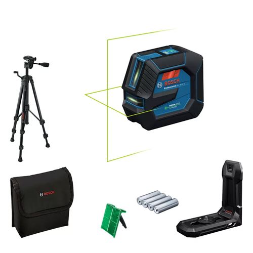 Non Communiqué Laser Lignes Gll 20-22 G - Bosch - Avec 4 Piles 1,5V - Trépied Bt 150 - Sacoche De Transport - 0601065601