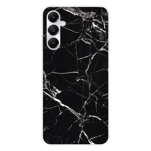 Coque en silicone imprimée compatible Samsung Galaxy A25 Marbre Noir