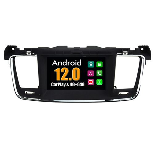 Autoradio CarPlay Multimédia RoverOne Android 4Go RAM 64Go ROM GPS pour Peugeot 508 2011 - 2017