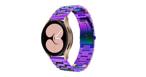 Pour samsung galaxy watch4/galaxy watch4 classic smart warch bracelet de luxe en acier inoxydable bracelet en métal multicolore