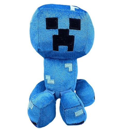 Peluche Minecraft Creeper bleu 21cm