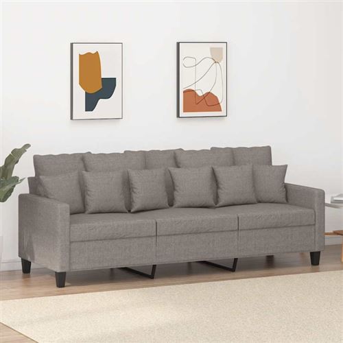 Non Communiqué Taupe Canapé À 3 Places 180 Cm Tissu