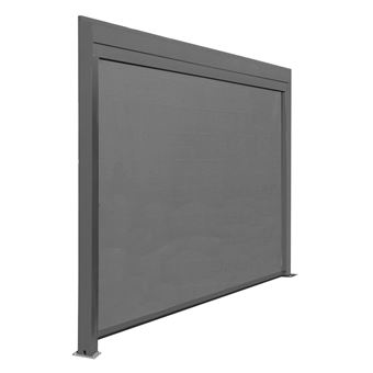 PROLOISIRS Rideau BioClim 3M pour Pergola Autoporetee - Aluminium époxy gris - TPEP gris - 1