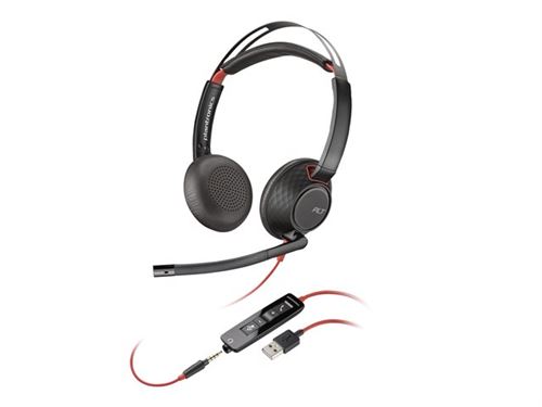 Micro-casque Poly Blackwire 5220 st&eacute;r&eacute;o USB-A