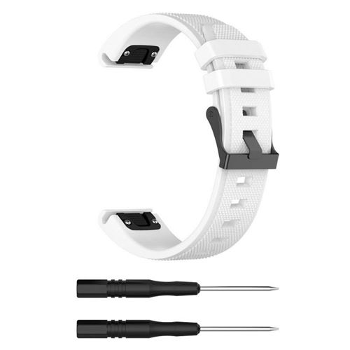 20€03 sur Bracelet en silicone pour Garmin Fenix 5/Fenix 5 Plus/Forerunner  935/Approach S60 - Blanc - Montre connectée - Achat & prix