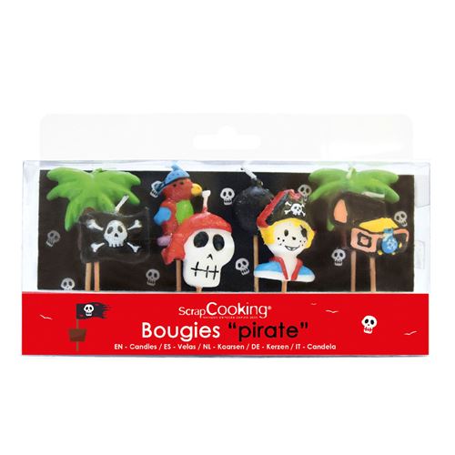 8 Bougies d'anniversaire Pirates - ScrapCooking