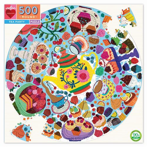 Puzzle carton 500 pièces TEA PARTY EEBOO Multicolore