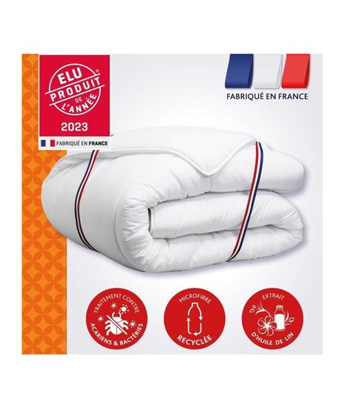 Couette 1 personne DODO 140 x 200 cm 450 g/m² 4 saisons