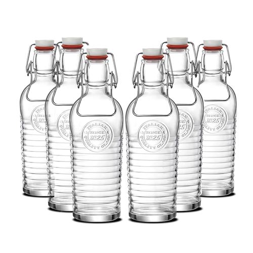 Lot De 6 Ballons De Fermentation En Verre 5L - Bouchon à Vis Étanche - Pour Vin, Liqueurs Et Fruits - Livraison Sûre
