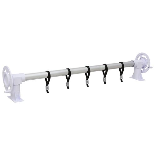 Vidaxl rouleau de couverture de piscine avec base en plastique