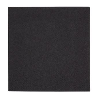 Serviettes Cocktail 2 Plis Format 1/4 Recyclable 240mm Noires   x  4000   Fiesta - 1