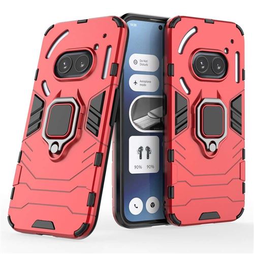 Coque pour Nothing Phone (2a) - housse etui rigide anti choc + verre trempe - ROUGE - htdmobiles