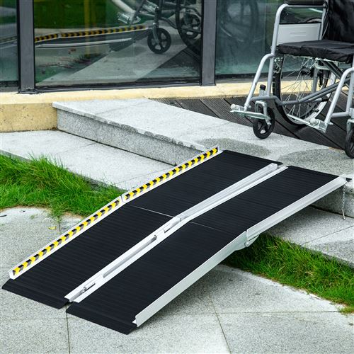 Rampes d'accès légères et pliables (1,5m) pour fauteuil roulant