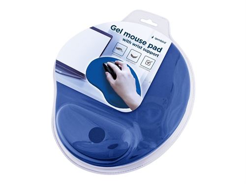 Tapis de souris Gembird MP-GEL-B gel bleu avec repose-poignet ergonomique - Image 4