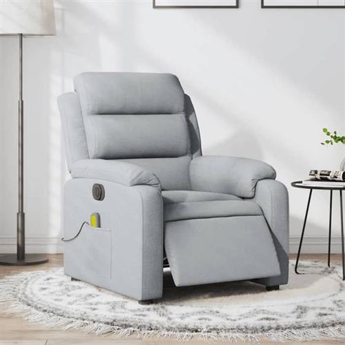 Vidaxl Gris/Clair Fauteuil Massage Électrique - Image 3