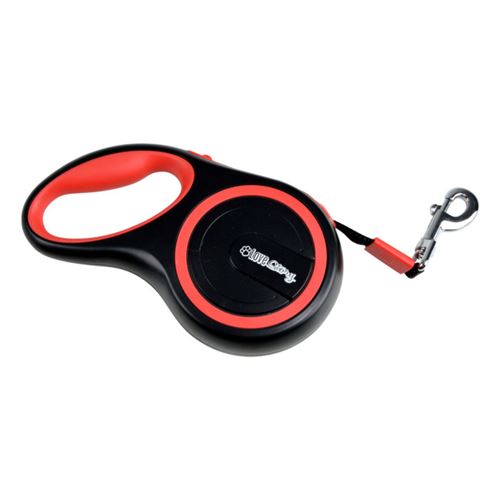 Laisse Rétractable Chien Résistante 17cm Rouge