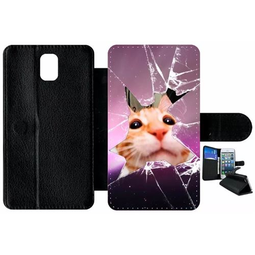 Etui À Rabat Samsung Galaxy Note 3 Hamster Vitre Brise