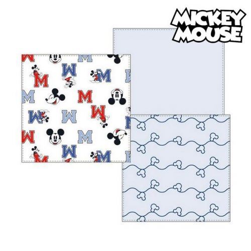 Serviette de bain en mousseline Mickey Mouse 75380 Bleu (Pack de 3)