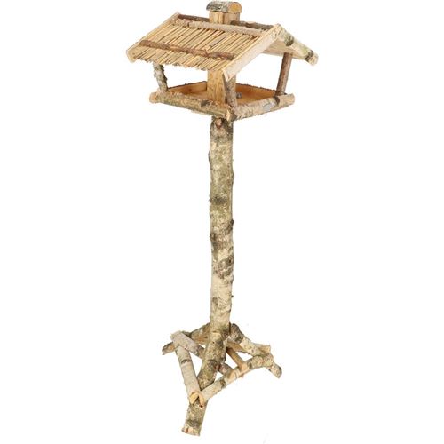 Comparer les prix de Best For Birds - Mangeoire en bouleau à poser avec silo