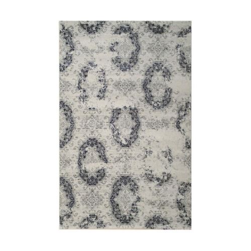 Tapis de salon Oriental CIUDAD Creme et Bleu 120x170cm