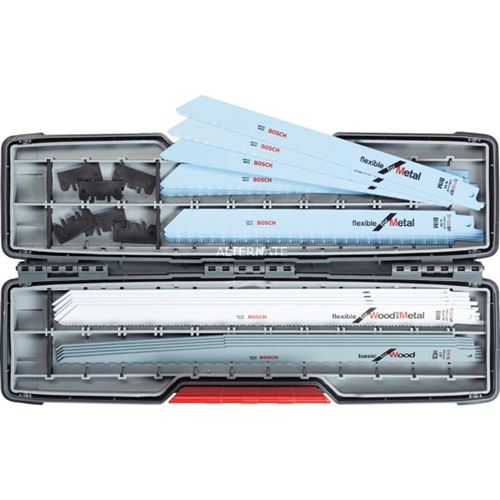Bosch Accessories 2607010996 Set De Lames De Scie Sabre Tout-En-Un En Tough Box, 20 Pièces, pour Scie De Levage Longueur Lame De Scie 300 Mm 1 Set