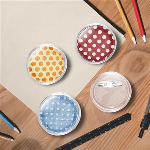 vidaXL Button-Set mit Anstecknadel 100 Stk. Acryl 37 mm