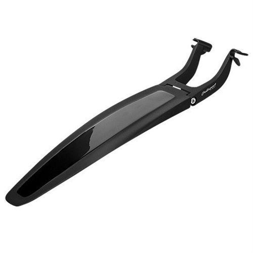 Garde boue route/vtt ar 26/27.5/29 polisport s-mud court noir fixation rail de selle