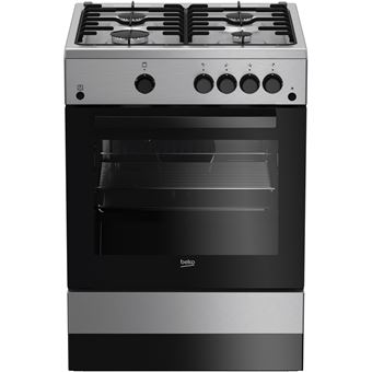 Beko FSG62010FX - Cuisinière - pose libre - largeur : 60 cm - profondeur : 60 cm - hauteur : 85 cm - inox - 1